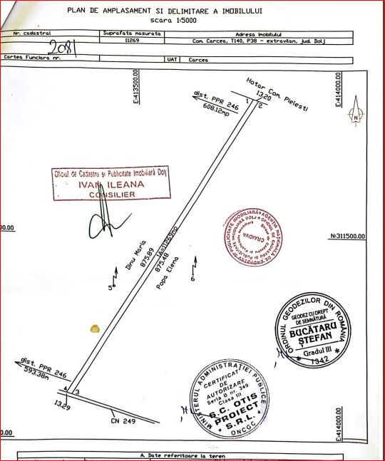 Teren Intravilan Cârcea, 160 m de Centura Sud Craiova