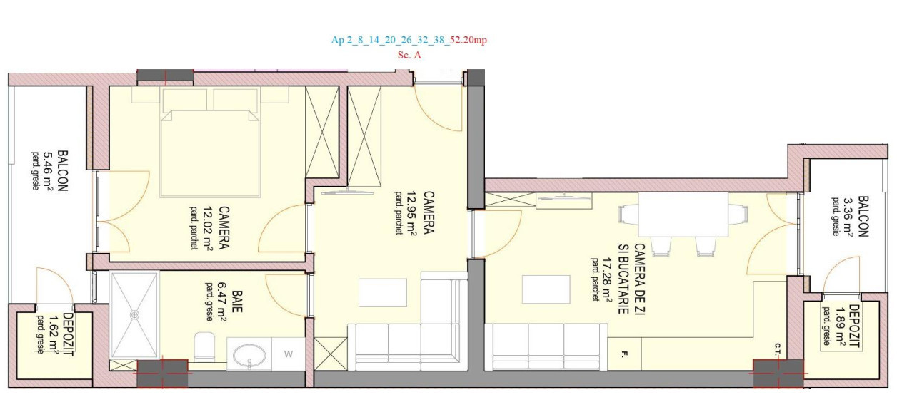 Apartament 2 camere - Nou - Decomandat - zona Doamna Stanca - La cheie