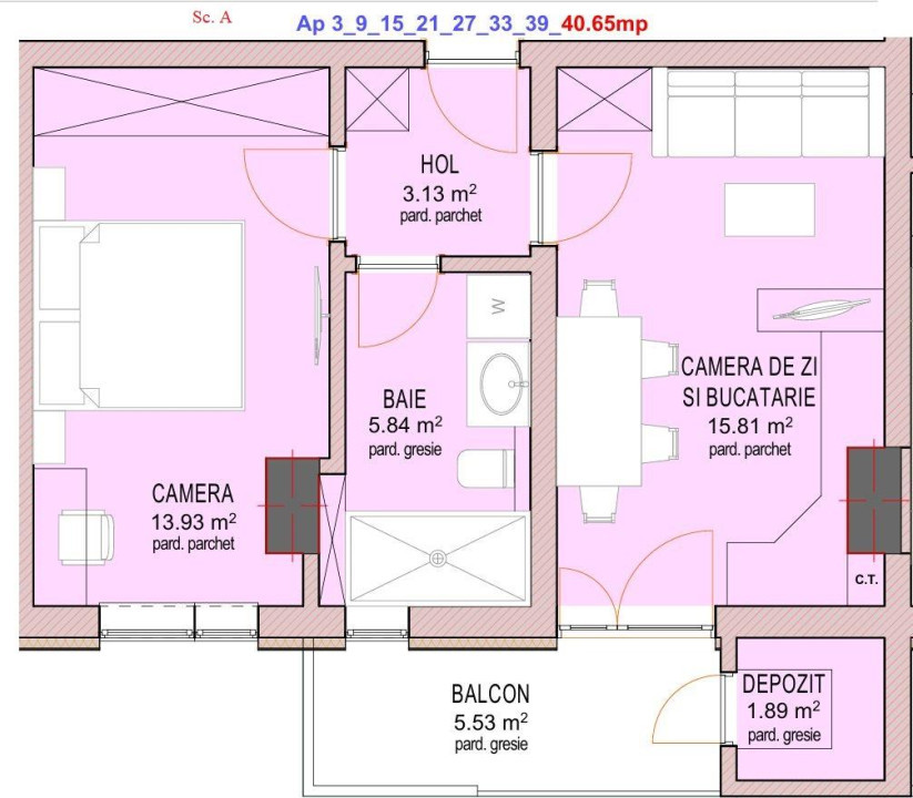 Apartament 2 camere - Nou - Decomandat - zona Doamna Stanca - La cheie