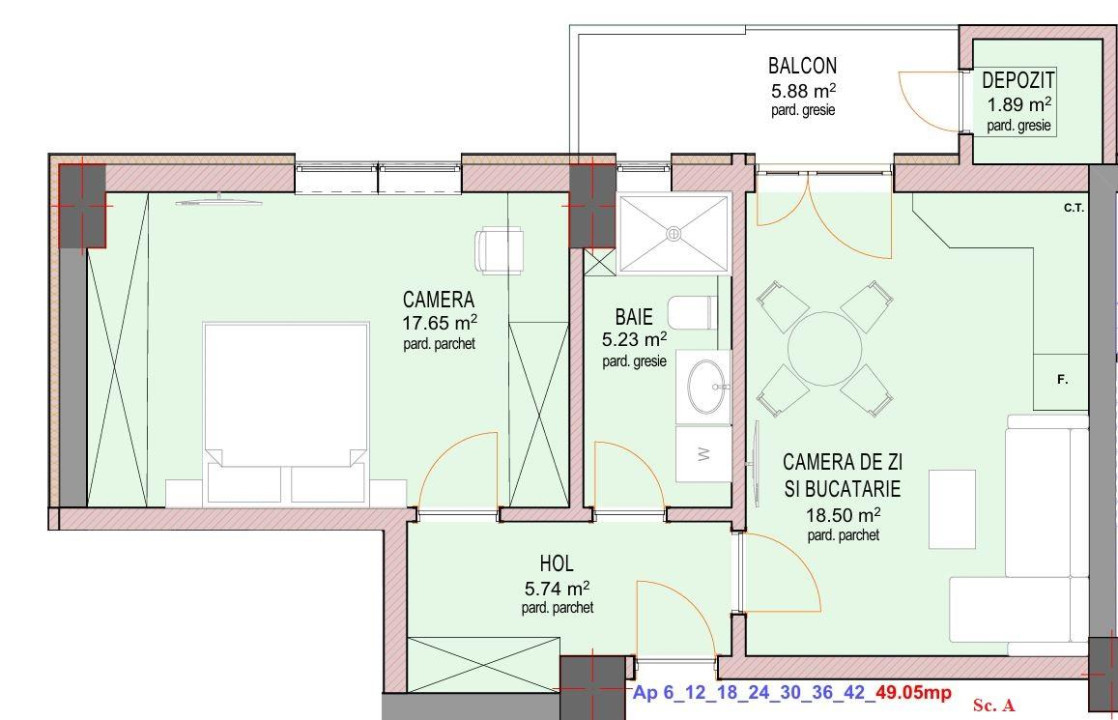 Apartament 2 camere - Nou - Decomandat - zona Doamna Stanca - La cheie