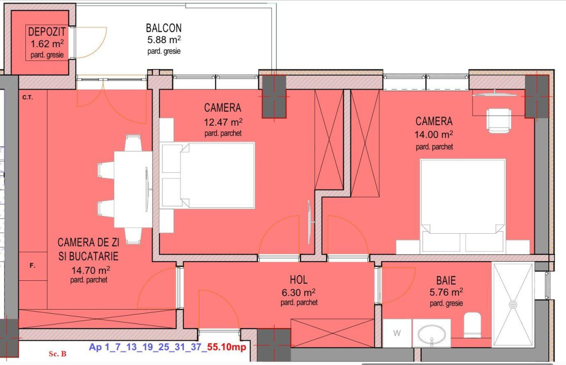 Apartament 2 camere - Nou - Decomandat - zona Doamna Stanca - La cheie