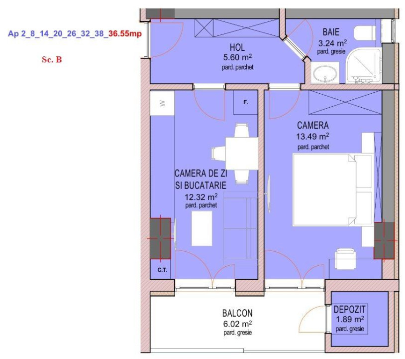 Apartament 2 camere - Nou - Decomandat - zona Doamna Stanca - La cheie