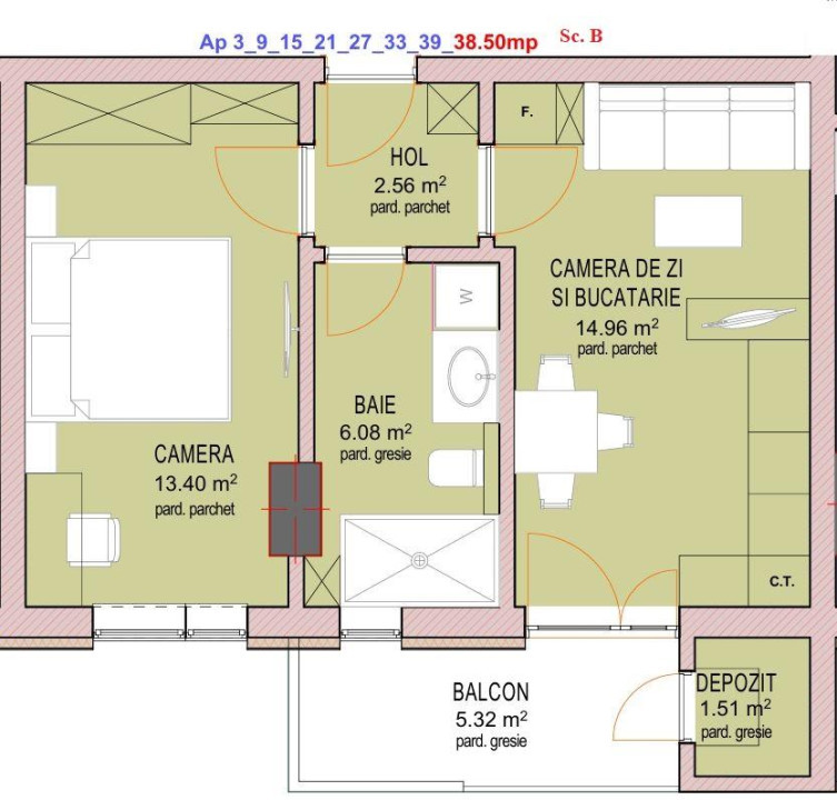 Apartament 2 camere - Nou - Decomandat - zona Doamna Stanca - La cheie