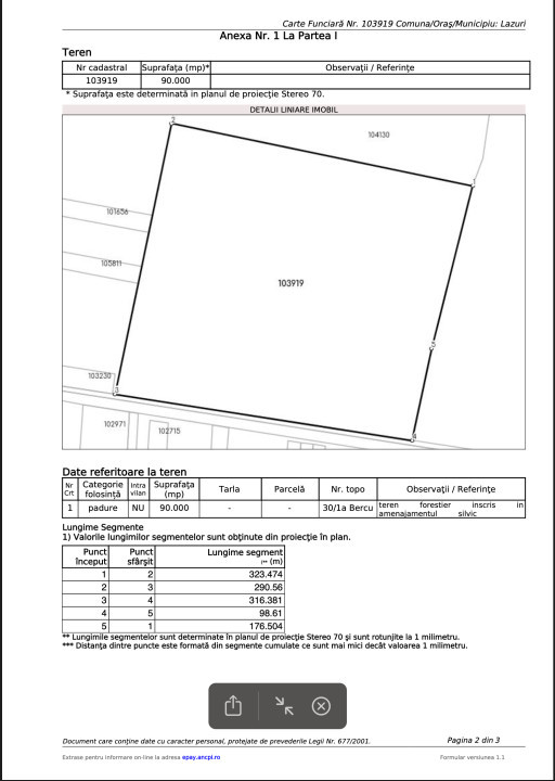 Pădure lângă Granița HU/RO/UA 90.000 mp Bercu Nou, Satu Mare 447196