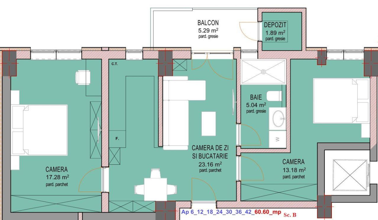 Apartament 3 camere - Nou - Decomandat - zona Doamna Stanca - La cheie