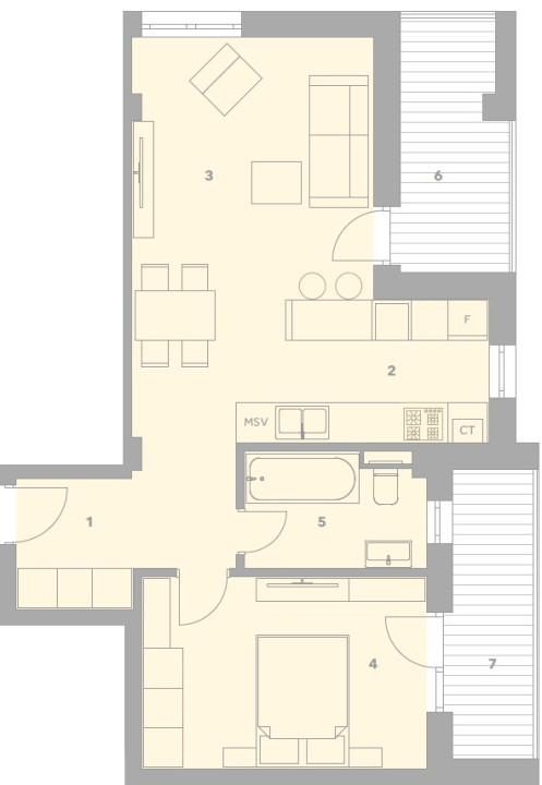 Apartament cartier Turnisor - bloc cu lift