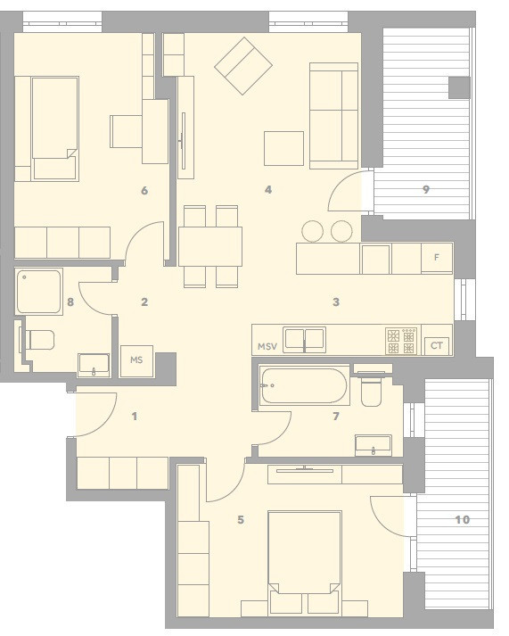 Apartament cartier Turnisor - bloc cu lift