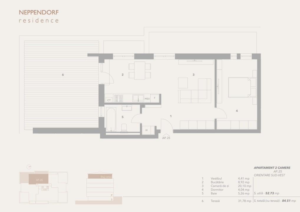 Apartament cartier Turnisor - bloc cu lift