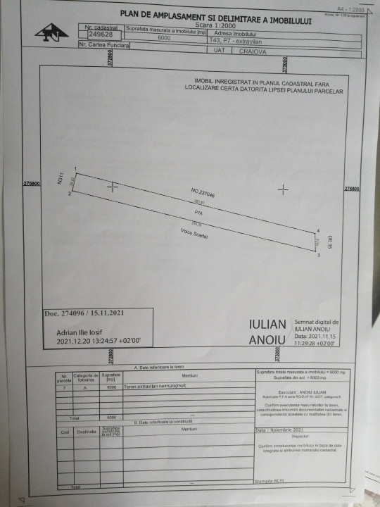 Teren spre vânzare de 6000 mp / Str. Șerban Cantacuzino