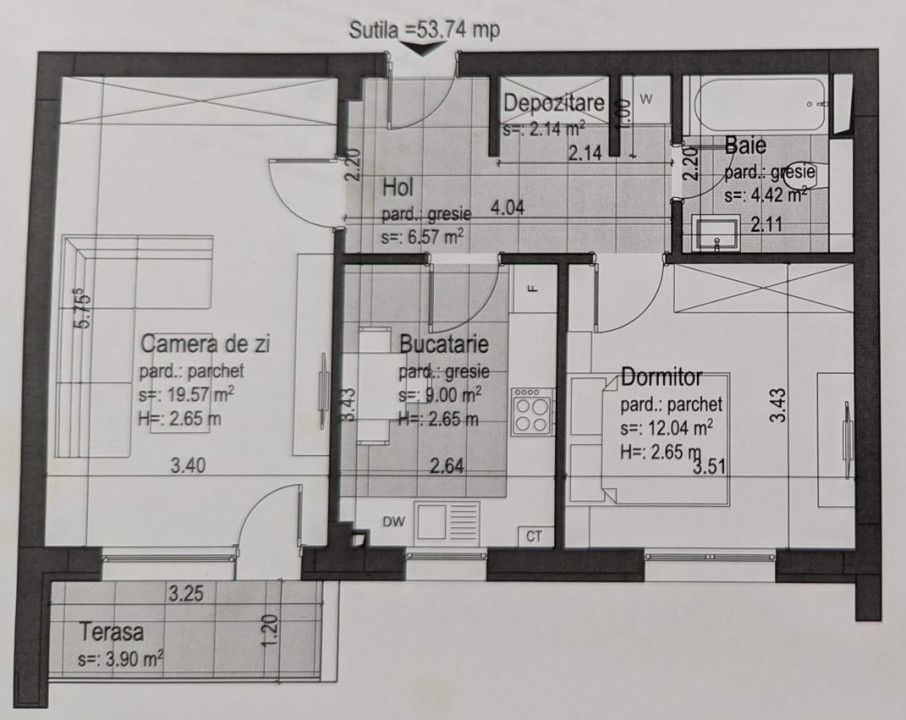 Apartament 2 camere, nou, Tractorul – 0% comision