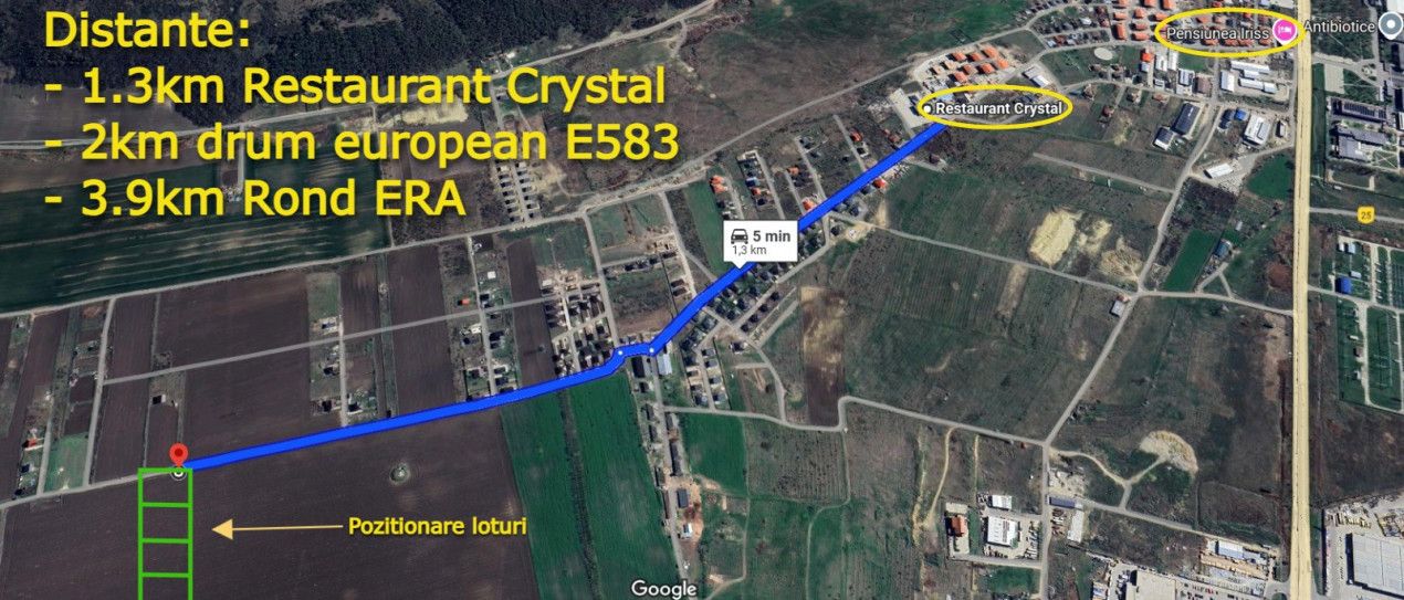 Parcele de teren in Valea Lupului - Antibiotice - Pensiunea Iris - investitie