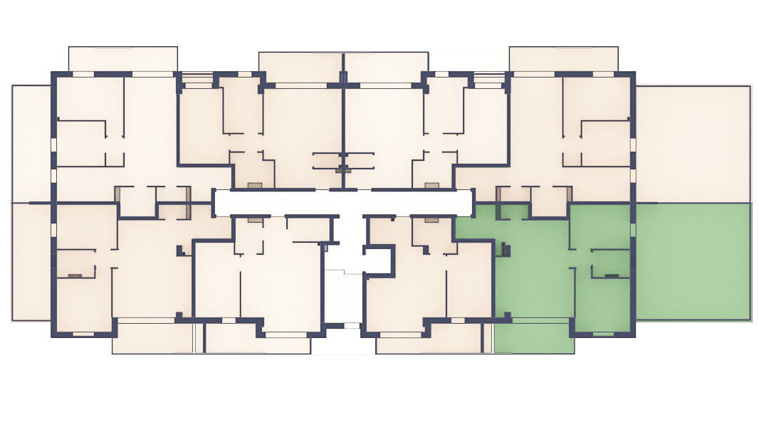 Apartament 3 camere - 2 bai - Terasa 55 mp + Balcon 11,8 mp