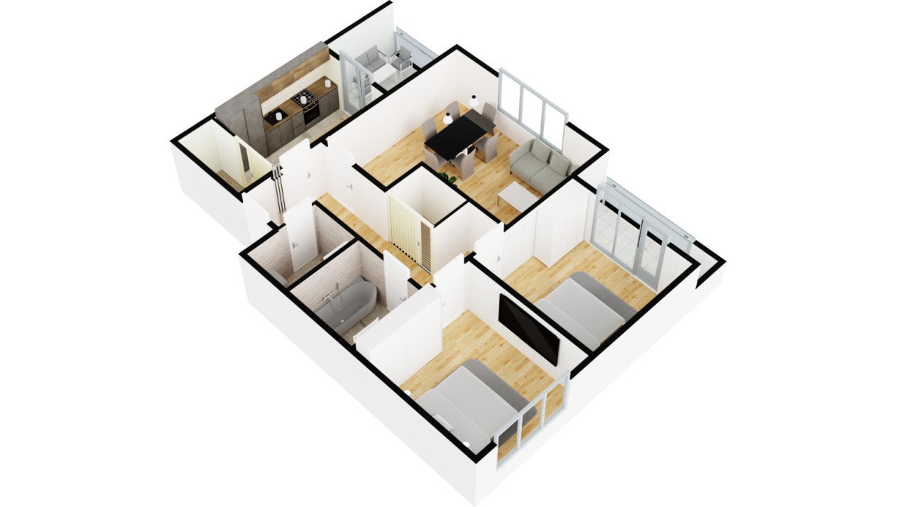 Apartament 3 camere - Nou - etaj 1 - Selimbar